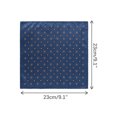 thumbnail image 2 of INSPIRE CHIC Men's Pocket Squares Flower Patterned Handkerchiefs with Solid Trim for Wedding Party Navy Blue One Size, 2 of 4
