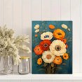 thumbnail image 2 of Qisvanset 12x16 Inch Framed Canvas Wall Art Be Still Psalm Retro Flower Market Blue Religious Verse Gift Wall Art, 2 of 8