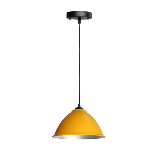 1pc Ceiling Lamp Lampshade Macarons Color Creative Single Head For Restaurant Home Office (without Lamp Diameter 30cm Yellow)