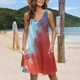 thumbnail image 6 of LYXSSBYX Summer Dresses for Women 2024 Women's Casual Sundress With Pockets Summer Boho Beach Dress Floral T-Shirts Dress V Neck Loose Tank Dresses, 6 of 6