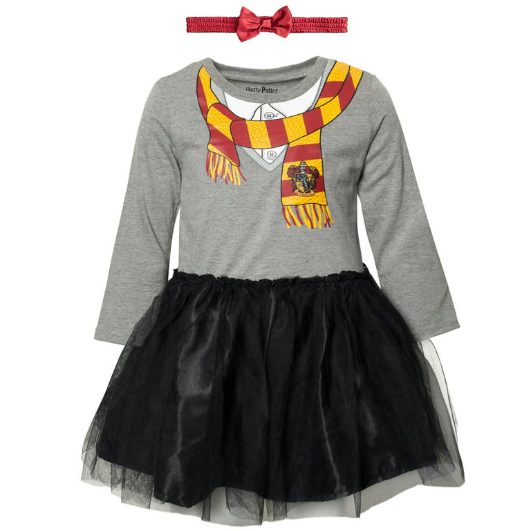 Harry Potter Gryffindor Girls T-Shirt Tulle Skirt and Headband 3 Piece  Outfit Set Toddler, Child