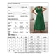 thumbnail image 5 of SAYOO Vestidos Largos de Manga con Volantes con cinturón para Mujer Verano, Vestidos de Gasa Plisados con Cuello en V de Color Sólido Casual SAYOO casual, 5 of 7
