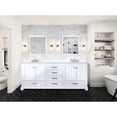 thumbnail image 3 of 80 In. White Vanity With Marble Countertop & Solid Wood Cabinetry Double Bath In., Top Shelf, 3 of 7