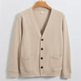 thumbnail image 4 of Men's Cotton Knit Cardigan with Pocket: Pill-Resistant Classic Knit Sweater, 4 of 11