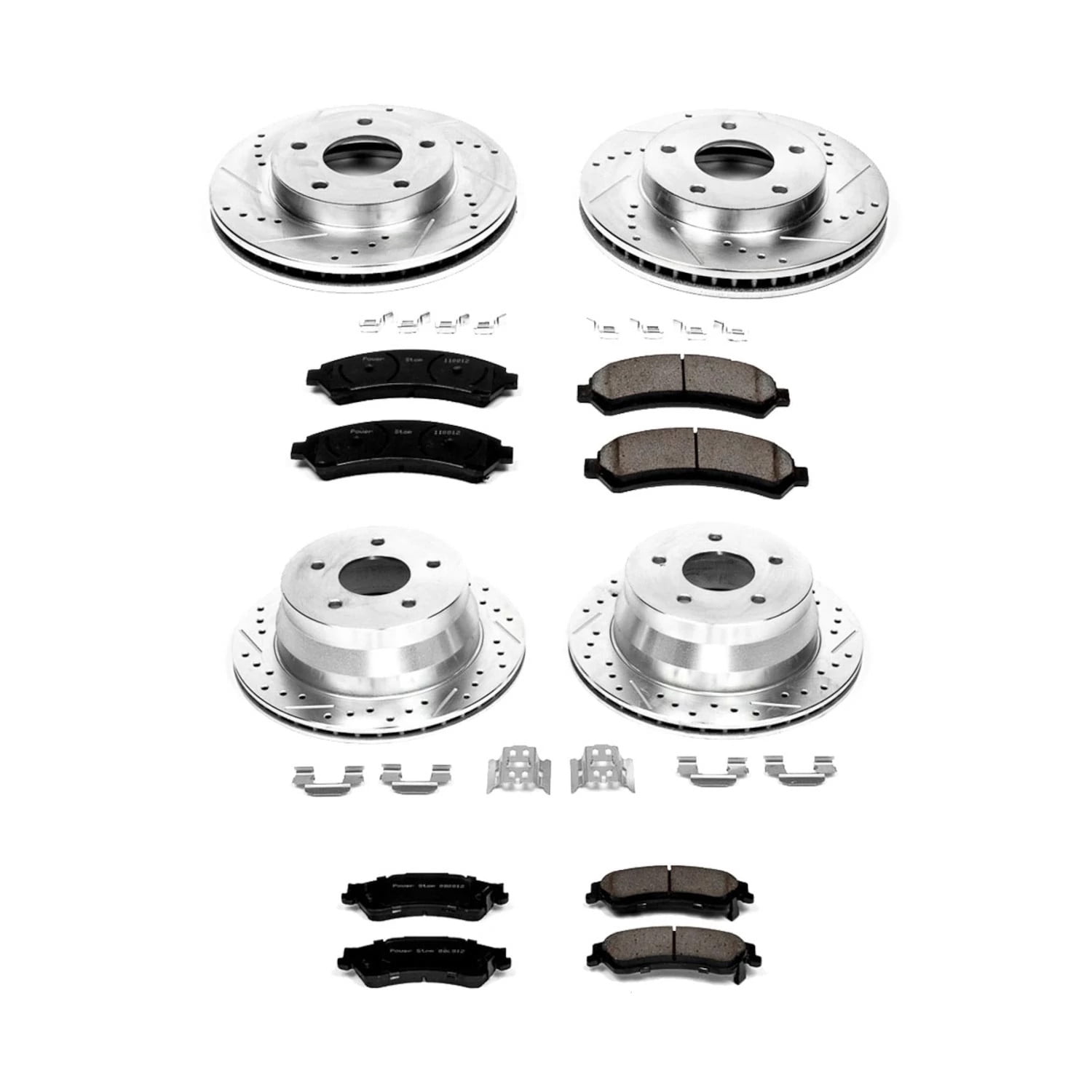 PowerStop Front and Rear Z23 Evolution Sport Carbon-Fiber Ceramic Brake Pad and Drilled & Slotted Rotor Kit Fits: CHEVROLET GMC ISUZU OLDSMOBILE Select Models K2005