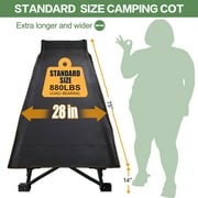 Slsy XL Folding Camping Cots with 3.3 inch 2 Sided Mattress,75* 28 Sleeping Cot Guest Bed,Portable for Adults,Folding Bed Cot with Carry Bag