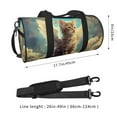 Fotbe Sunshine Cloud Cute Cat Pattern Foldable Sports Gym Bag with Wet