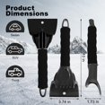 thumbnail image 4 of Paquete de 2 raspadores de nieve y hielo para parabrisas de automóvil, herramienta para quitar escarcha con mango de espuma, para ventanas y parabrisas de automóviles, camiones y SUV, sin rayones, 4 of 4
