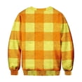 thumbnail image 4 of Men's Plaid Knit Sweater Long Sleeve Crew Neck Casual Pullover Top, 4 of 5