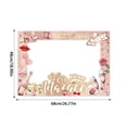 thumbnail image 2 of Wedding Photo Booth Frame Kit, 1Pc Just Married Party Frame With 25Pcs Cards 25Pcs Sticks 25Pcs Glue Dots, For Wedding Bridal Shower Engagement Party Decorations, Size, 2 of 8