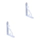 thumbnail image 3 of Riwesomey Soporte triangular estable y resistente en forma de L para estante de almacenamiento Moldura integrada en forma de L Estante de carga blanco 8 pulgadas 2Conjunto, 3 of 6