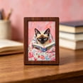 thumbnail image 5 of Roiihwy 6 Styles Reading Cats Mini Framed Wall Art Decor, Colorful Floral Print Small Wooden Picture Frame, 2.4x1.8x0.4in Multicolor, 5 of 6