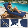 thumbnail image 4 of Kimunuk Outdoor Chaise Lounge Cushions set of 2, 72" x 21" x 4" Waterproof Pool Beach Recliner Replacement Cushions with Ties, Blue, 4 of 7