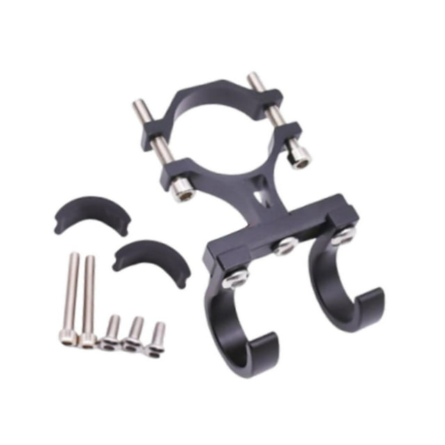 Colgador de Bolsas para Bicicleta Y Motocicleta con Ganchos Dobles, Ajustable, Resistente Y Compacto para Manillar de 18-35 Mm, Multiusos, de Aluminio Negro 75x5cm