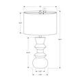 thumbnail image 4 of Monarch Specialties Lighting, 26"h, Table Lamp, Cream Ceramic, Ivory / Cream Shade, Contemporary, 4 of 4