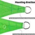 thumbnail image 4 of LOVE STORY Custom Size Waterproof 6'x10'x11.7' Fruit Green Sun Shade Sail Canopy Awning UV Blockage for Outdoor Patio Garden Backyard (Customized), 4 of 8