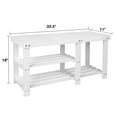 thumbnail image 2 of Ecomex 33.6" Solid Wood Shoe Bench, 3-Tier Shoe Organizer for Entryway Hallway - White, 2 of 7