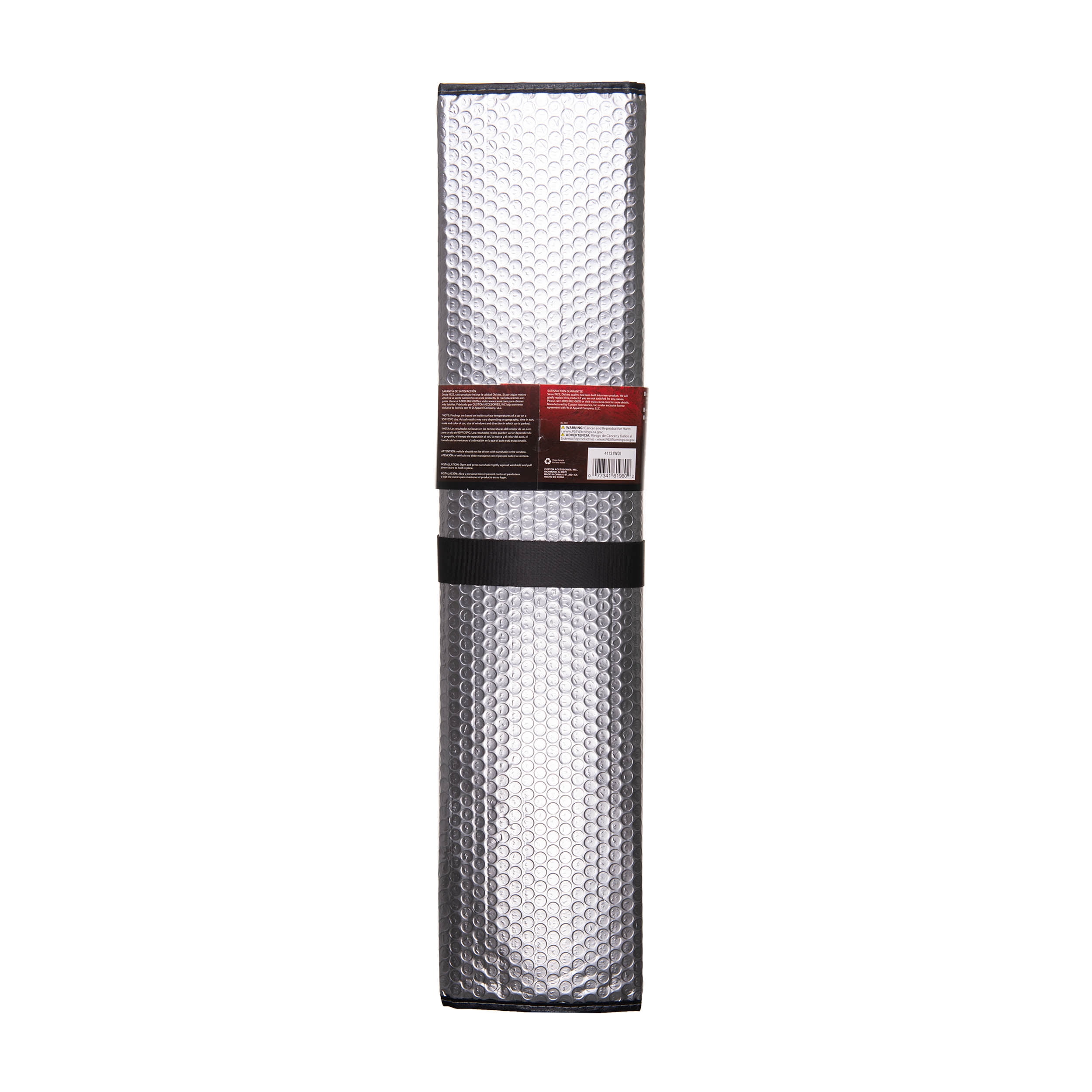 Genuine Dickies Silver Carbon Fiber Accordion Windshield Sun