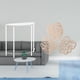 thumbnail image 2 of Mesita de noche de acrílico,Mesa auxiliar de acrílico transparente Mesa auxiliar transparente en capas,Mesa pequeña de acrílico,mesita de noche pequeña,compacta,Placa de pared con hojas de, 2 of 8