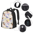 thumbnail image 4 of Daiia Floral Puppy Backpack for Men and Women -Durable Backpack Large Capacity, Water-Resistant Bag with Adjustable Straps and Laptop Compartment, 4 of 9