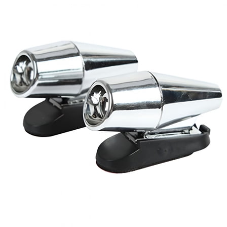 MELIVO 2Pcs Car Deer Repeller Whistle Deer Device Chrome Silver deer whistles for vehicles