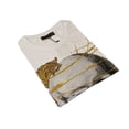 thumbnail image 3 of Men LAVERITA European Fashion Crew Shirt Rhine Stones Skeletons 93356 White, 3 of 7