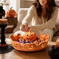 thumbnail image 4 of Halloween Pumpkin Treat Holder Bowl, Ornamental Table Storage Dish, Versatile Snack Container for Home Table, Halloween Party Favors & Seasonal Decor Gift Orange, 4 of 6