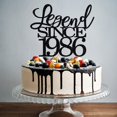 thumbnail image 3 of Migeaks Legend Since 1986 Decoración Para Tarta De 38 Cumpleaños, Decoración Para Tarta De Feliz Cumpleaños, Hombres Y Mujeres Animan A 38 Años, Decoración Para Tarta Hecha A Mano Con Purpurina Negra, 3 of 5