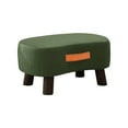 thumbnail image 2 of HOZVOMI Small Curved Velvet Foot Stool with Handle - Modern Wooden Leg Ottoman for Living Room and Bedroom, 2 of 6