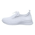 thumbnail image 3 of Sneakers for Women Lightweight Mesh Lace up Outdoor Running Shoes Casual Slip on Soft Sole Walking Shoes Breathable Athletic Shoes White Size 6.5, 3 of 9