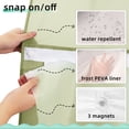 thumbnail image 6 of Yiannan No Hook Slub Textured Shower Curtain with Snap-in PEVA Liner, Mesh Window - Sage, 71 x 74, 6 of 6