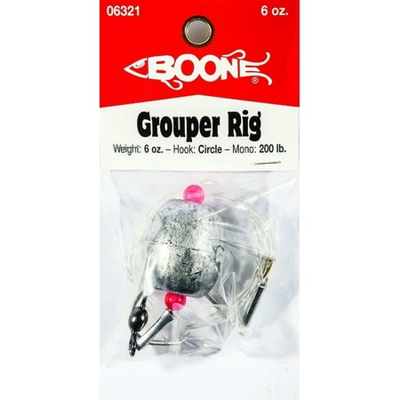 UPC: 0043344063218 | Boone Fishing Lure 6321 Grouper Rigs 6oz Size 12/0 Circle Fishing Hook 1 Piece