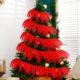 thumbnail image 6 of Dalrosia Christmas Tree Garland Decoration Pampas Grass Garland Faux Artificial Fabric Feathers Boho for Mantle Xmas Tree Home Farmhouse Christmas Holiday Party Supplies, 6 of 6