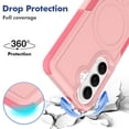thumbnail image 3 of ELEHOLD Magnetic Case for Samsung Galaxy S26, Shockproof Full-Body Case, Precision Cutouts, Screen/Camera Protection,Pink, 3 of 6