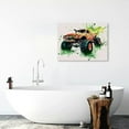 thumbnail image 6 of Chilfamy Monster Truck Canvas Wall Art Decor for Bedroom Kitchen Dining Room Office Hotel Bar Salon | Ready to Hang Aesthetic Home Room Wall Pictures Print 20x16in, 6 of 6