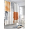 thumbnail image 3 of Ombre Orange White Gray Oil Painting Shower Curtain, Abstract Art Waterproof Shower Curtain Set with 12 Hooks Lightweight Washable Fabric Shower Curtains for Bathroom 72x72 Inches, 3 of 6