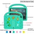thumbnail image 5 of ELEHOLD Case for iPad 6th Generation, Fun Animal Design EVA Durable Case with Handle & Stand & Strap, Easy Carry for Children,Green, 5 of 9
