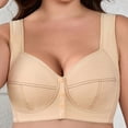 thumbnail image 4 of Hilenly Women’s Minimizer Bra Wireless Front-Close Bras Full Figure Wirefree Large Bust Bra Comfy Everyday Bras, 4 of 9