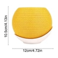 thumbnail image 2 of Modern Two-Tone Woven Textured Small Flower Pot with Saucer for Indoor Decor, Durable Plastic Bonsai and Succulent Planter for Living Room and Home Styling, 2 of 5