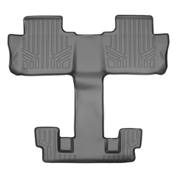 Smartliner SB2230-R Custom Fit 2nd & 3rd Row Floor Mats Liner with 2nd Row Bucket Seats for 2020-2021 Cadillac XT6, Gray