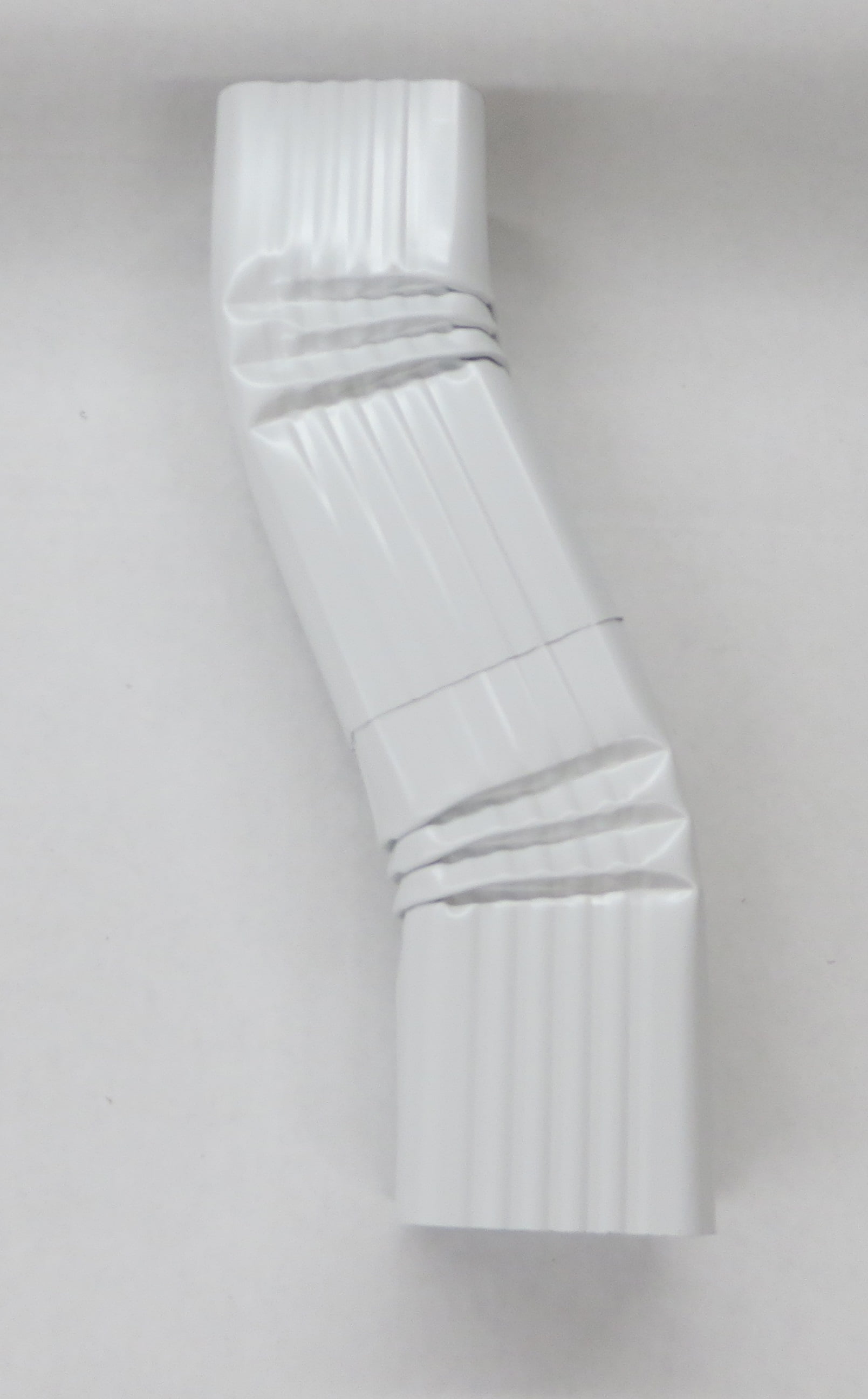 Aluminum Offset Downspout Elbow (3x4 B, LOW GLOSS WHITE)