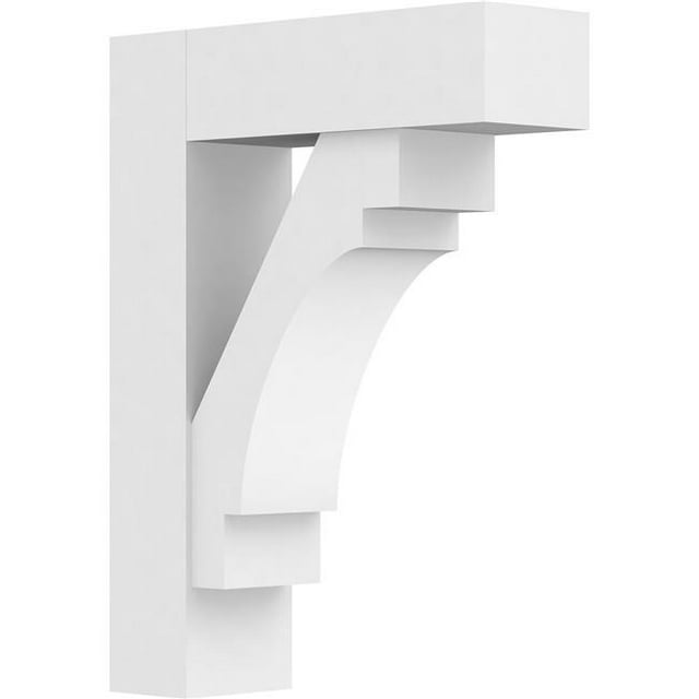 Ekena Millwork BKTP05X18X24MRC05 Support PVC de Qualité Architecturale Standard avec Extrémités de Bloc - 5 x 18 x 24 Po.