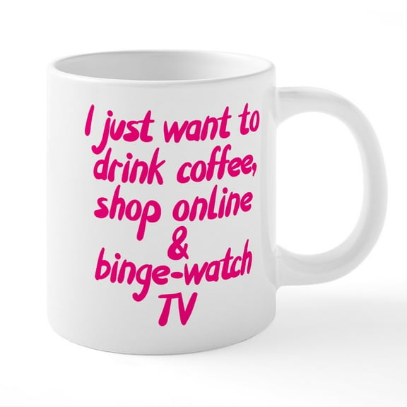 CafePress - Drink Coffee Shop Online An - 20 Oz White Ceramic Mega Mug