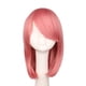 thumbnail image 1 of Peluca corta para cosplay, estilo anime, rosa, con flequillo lateral, 40 cm, 1 of 3