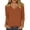 Orange, variant on SBYOJLPB Women's Top 3/4 Sleeve V-Neck Solid Color Tops