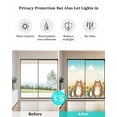 thumbnail image 4 of Window Privacy Film Japanese Yellow Cats Stained Glass Window Film Decorative Sun Block Window Cover Sunflowers Cartoon Country Animals Window Clings Static Adhesive Sticker for Bathroom 29.5"x78.7", 4 of 7