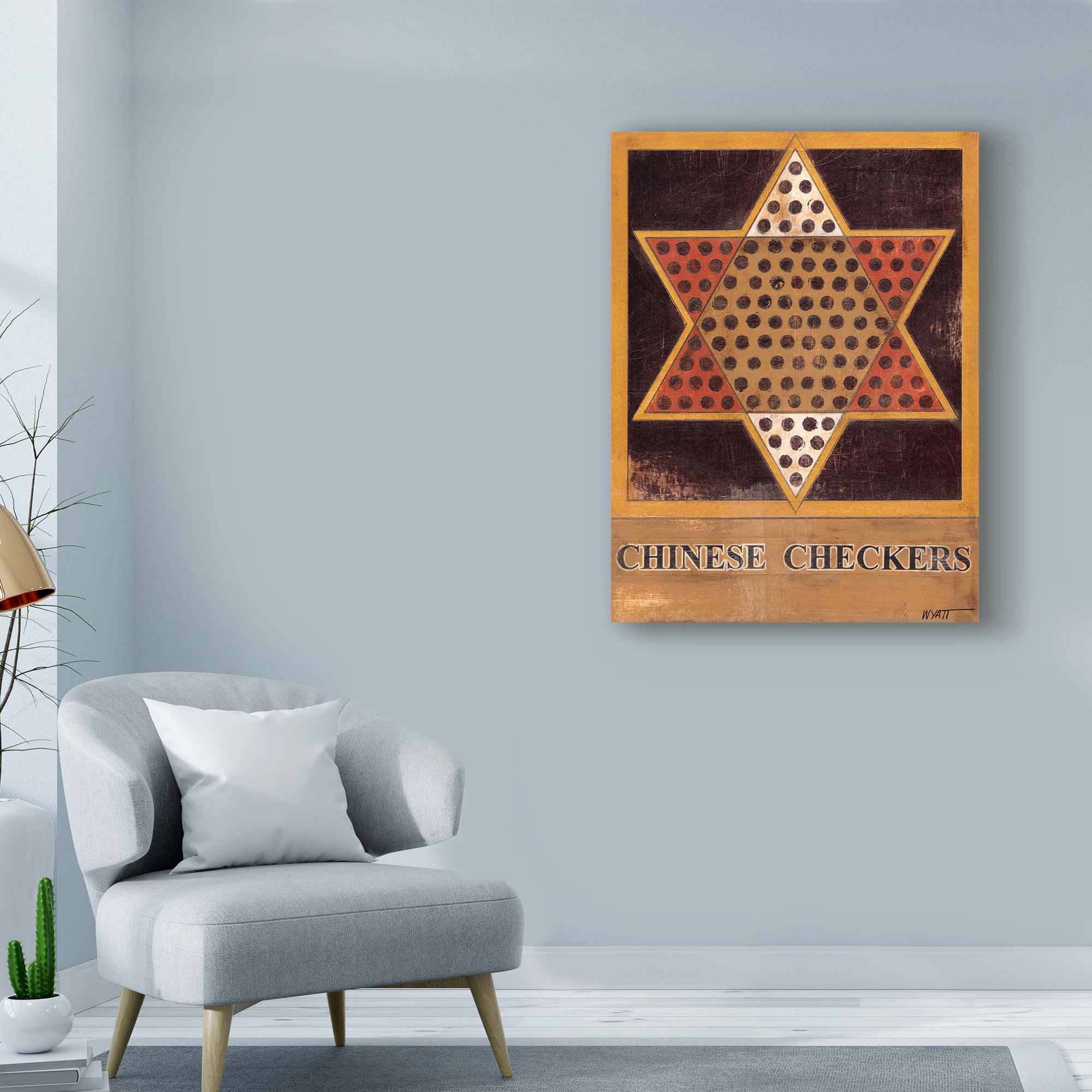 Trademark Fine Art 'Chinese Checkers' Canvas Art by Norman Wyatt
