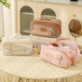 thumbnail image 2 of Large Capacity Convenient High-end Multifunctional Mesh Transparent Wash and Makeup Bag, 2 of 6