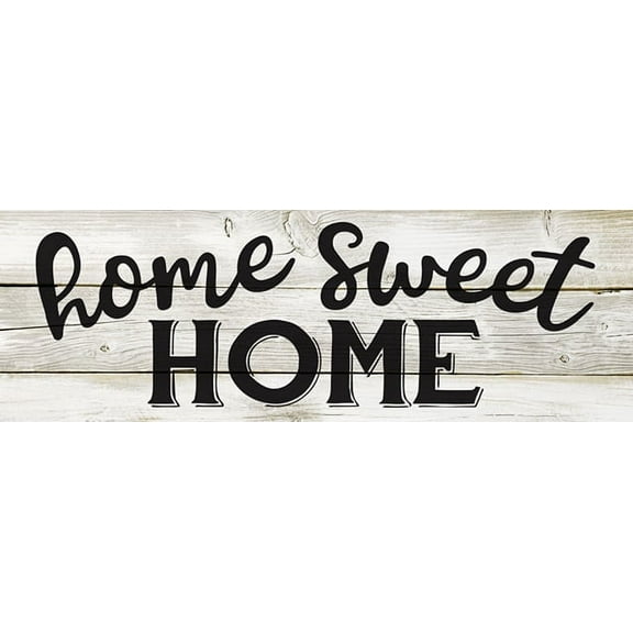 Home Sweet Home Chic White Farmhouse Wood Sign Wall Décor Gift 6 x 18 Wood Sign B3-06180028118
