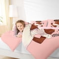 thumbnail image 3 of Castle Fairy Chic Lady In Off-Shoulder Dress Holding Wine Twin Comforter Sets 2pcs,Leopard Print Bedding Set,Peach Black Tan,Pink Reversible,1 Comforter and 1 Pillowcase, 3 of 6